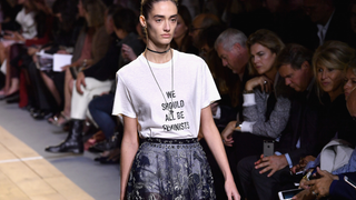 Dior's First Woman Creative Director Maria Grazia Chiuri Presents a Feminist Collection, With Restraints<em></em>